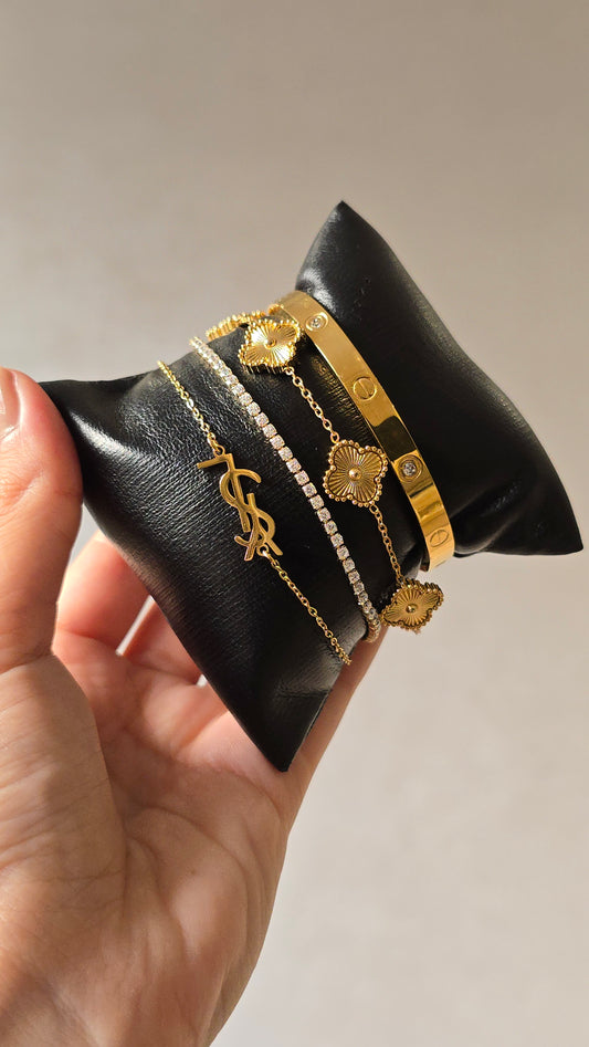 💎 Pack Gold Élégance – 1 Bracelet + 3 Gourmettes Inox