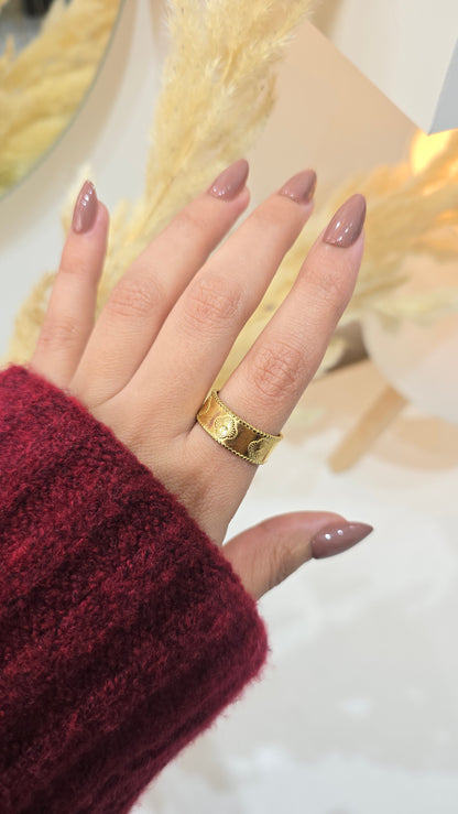 Bague Trèfles Ajustable