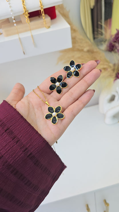 Ensemble FLORAL – Collier + Boucles