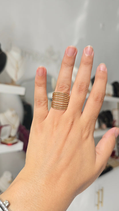 Bague DIAMONDA en dorée