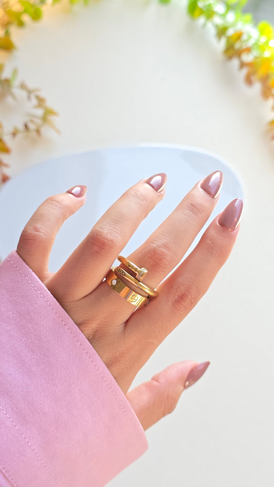 Stack 2 Bagues - Love & Clou