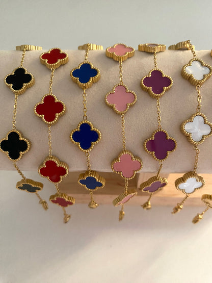 Gourmettes Trèfles (4 couleurs)