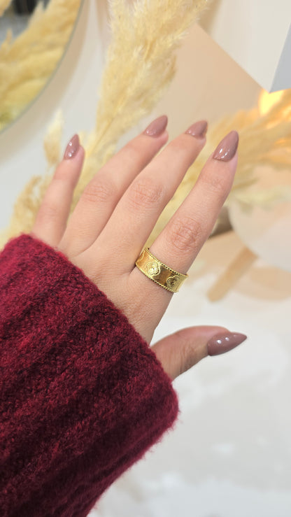 Bague Trèfles Ajustable