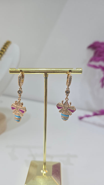 Boucles d'oreilles Abeille