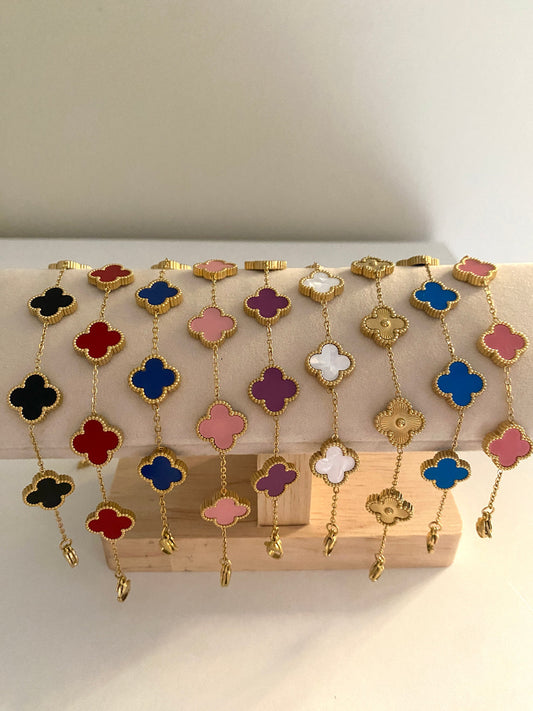 Gourmettes Trèfles (4 couleurs)