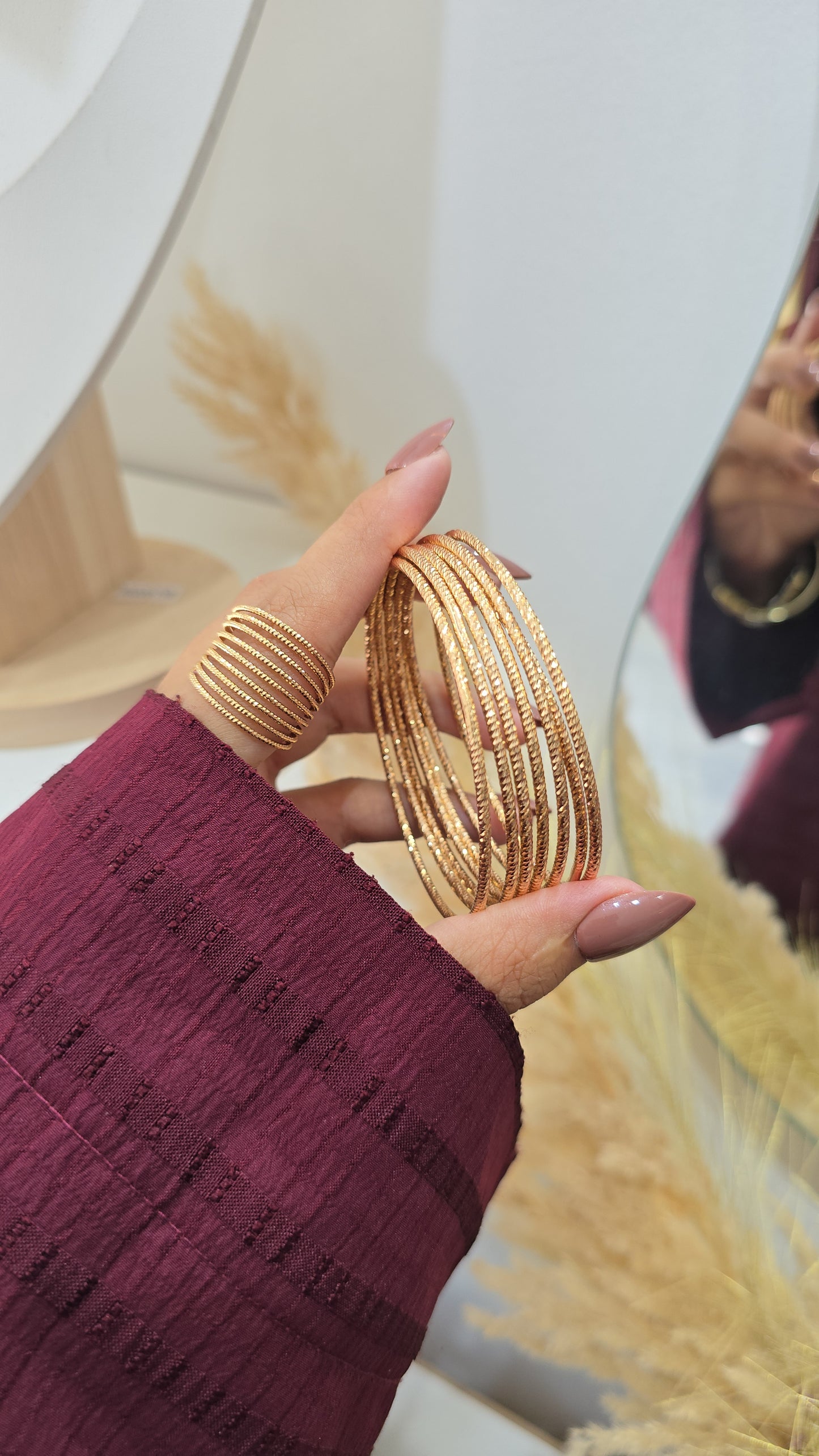 Sertla 7 bracelets + Bague DIAMONDA - Rose Gold copie d’or