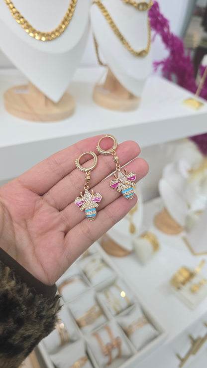 Boucles d'oreilles Abeille