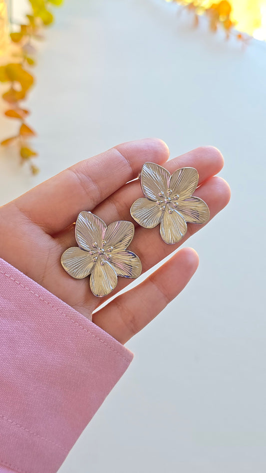 Boucles FLORA - Argenté