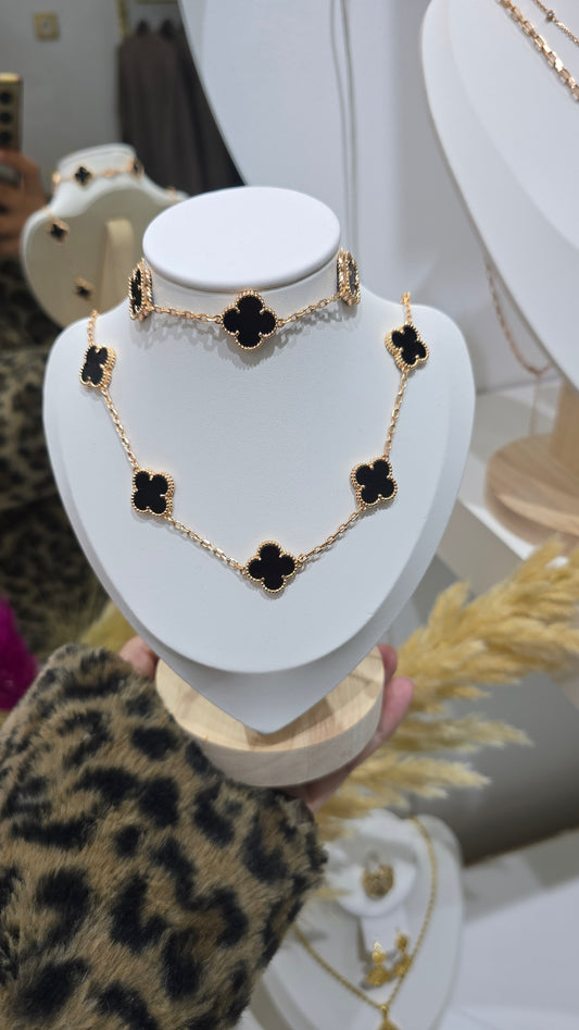 Parure Trèfles Noire
